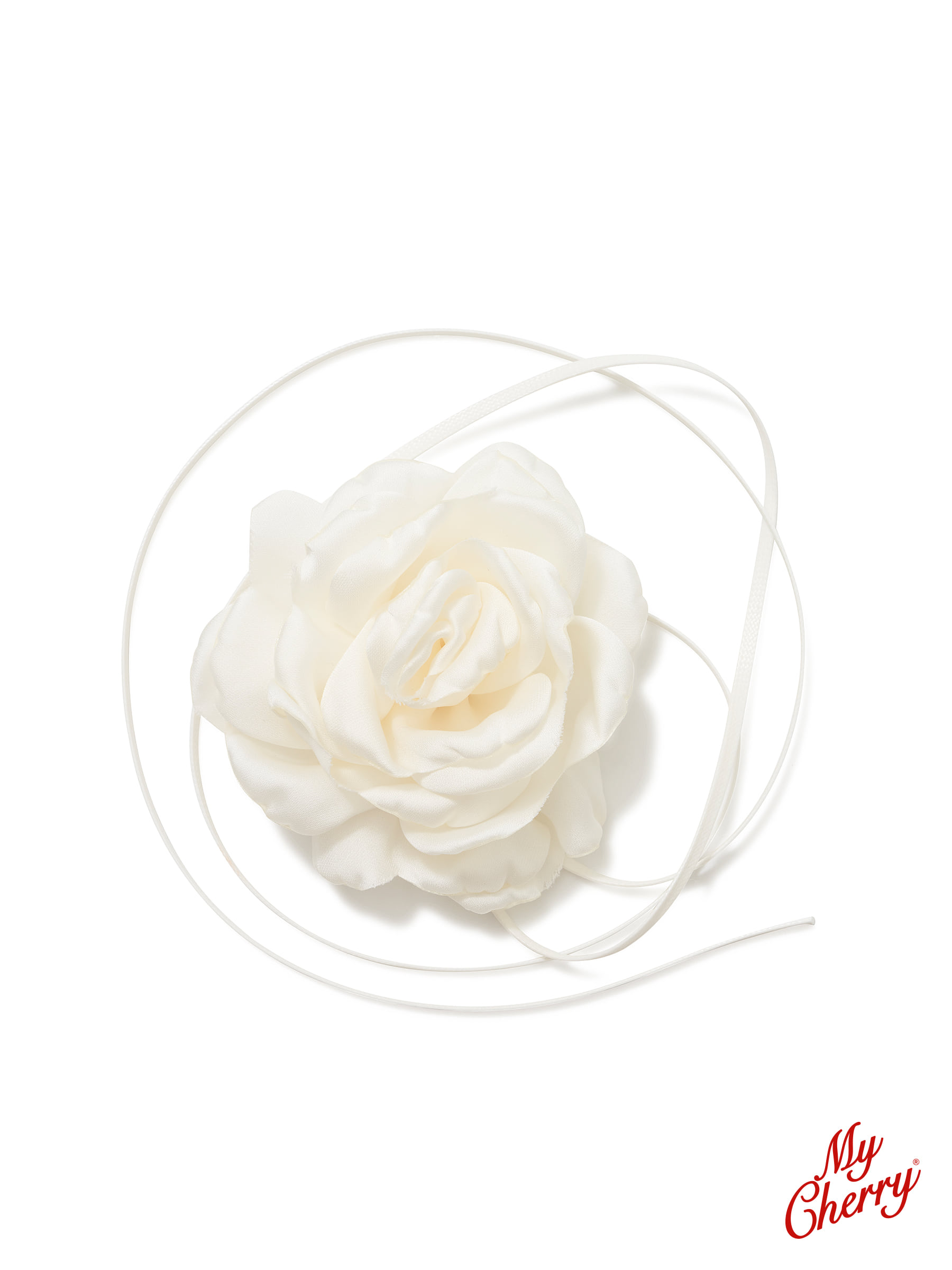 [My Cherry] Rose Blossom Tie (White)